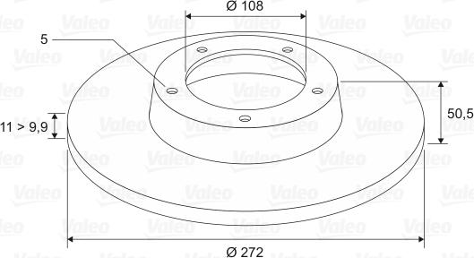 Valeo 186172 - Гальмівний диск avtolavka.club