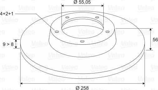 Valeo 186848 - Гальмівний диск avtolavka.club