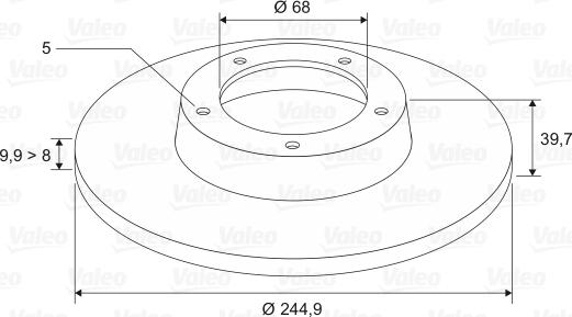 Valeo 297807 - Гальмівний диск avtolavka.club