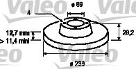 Valeo 186257 - Гальмівний диск avtolavka.club