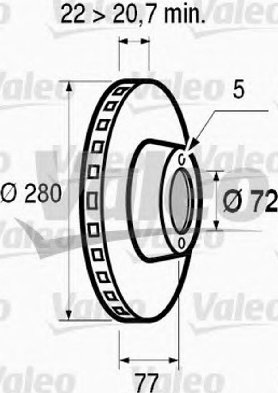 Valeo 186 209 - Гальмівний диск avtolavka.club