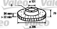 Valeo 186284 - Гальмівний диск avtolavka.club