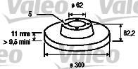 Valeo 186761 - Гальмівний диск avtolavka.club