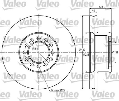 Valeo 187052 - Гальмівний диск avtolavka.club