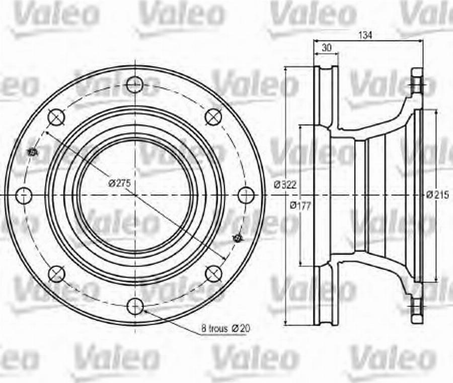 Valeo 187 004 - Гальмівний диск avtolavka.club