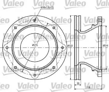 Valeo 187085 - Гальмівний диск avtolavka.club