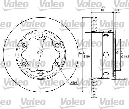 Valeo 187081 - Гальмівний диск avtolavka.club