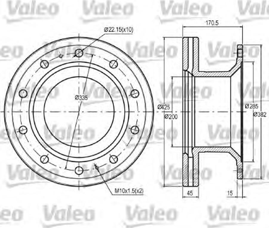 Valeo 187035 - Гальмівний диск avtolavka.club