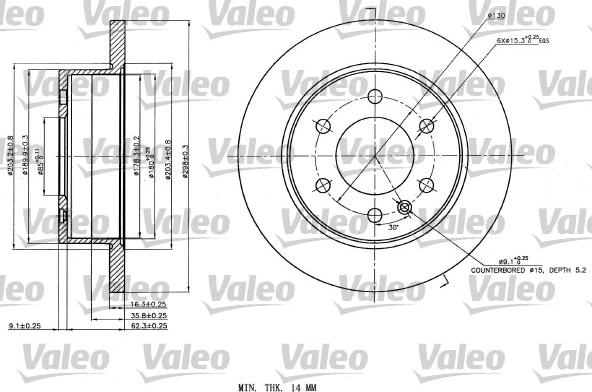 Valeo 187142 - Гальмівний диск avtolavka.club