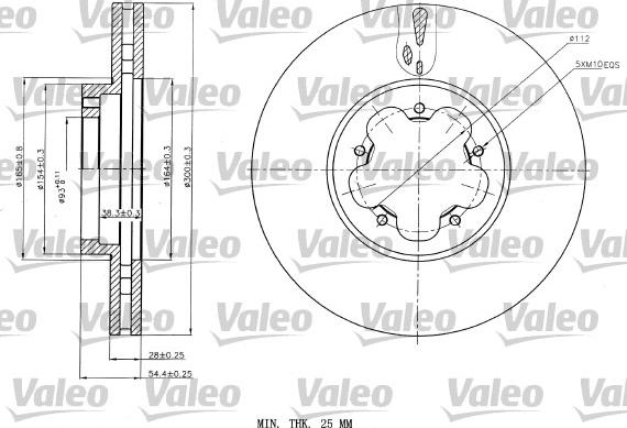 Valeo 187151 - Гальмівний диск avtolavka.club