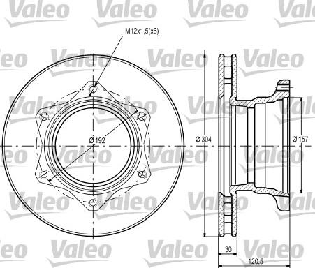 Valeo 187106 - Гальмівний диск avtolavka.club