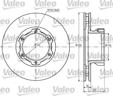 Valeo 187108 - Гальмівний диск avtolavka.club