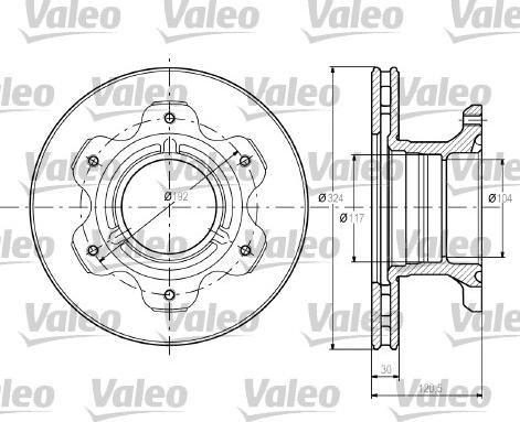 Valeo 187110 - Гальмівний диск avtolavka.club