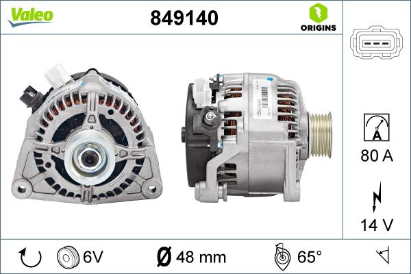 Valeo 849140 - Генератор avtolavka.club