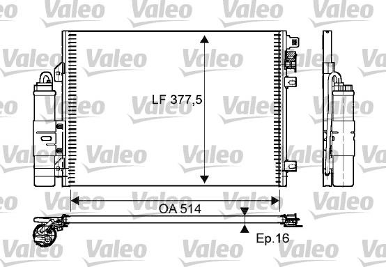 Valeo 814051 - Конденсатор, кондиціонер avtolavka.club