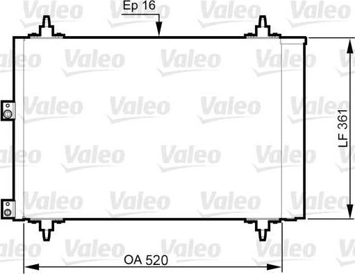 Valeo 814080 - Конденсатор, кондиціонер avtolavka.club