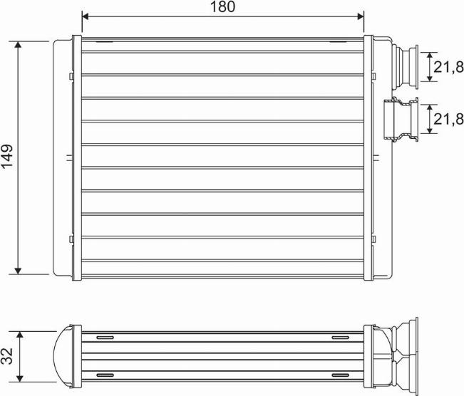 Valeo 811596 - Теплообмінник, опалення салону avtolavka.club