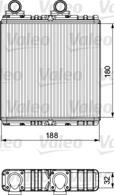 Valeo 811554 - Теплообмінник, опалення салону avtolavka.club