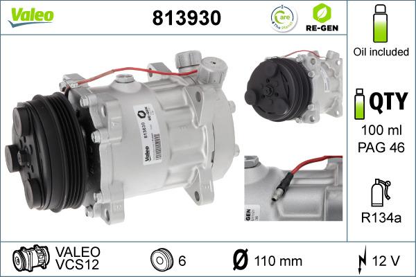 Valeo 813930 - Компресор, кондиціонер avtolavka.club