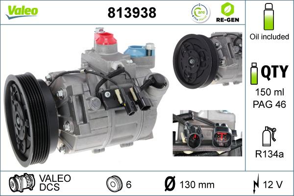 Valeo 813938 - Компресор, кондиціонер avtolavka.club