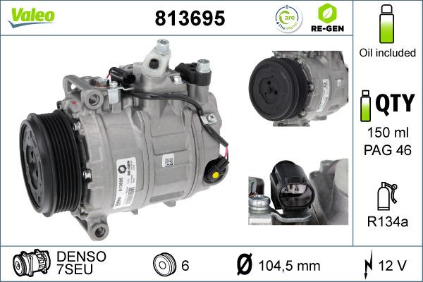 Valeo 813695 - Компресор, кондиціонер avtolavka.club