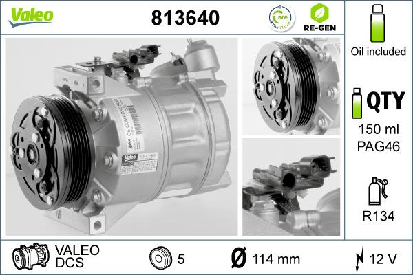 Valeo 813640 - Компресор, кондиціонер avtolavka.club