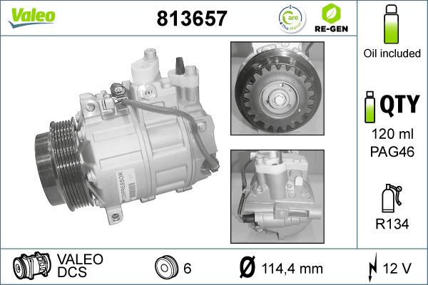 Valeo 813657 - Компресор, кондиціонер avtolavka.club