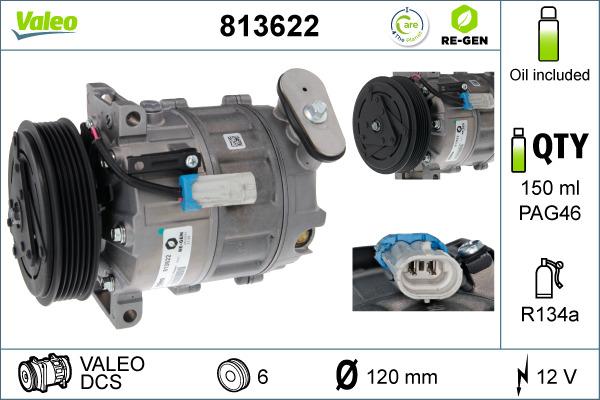 Valeo 813622 - Компресор, кондиціонер avtolavka.club