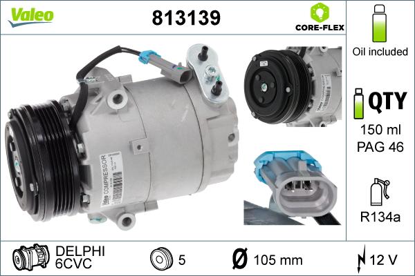 Valeo 813139 - Компресор, кондиціонер avtolavka.club