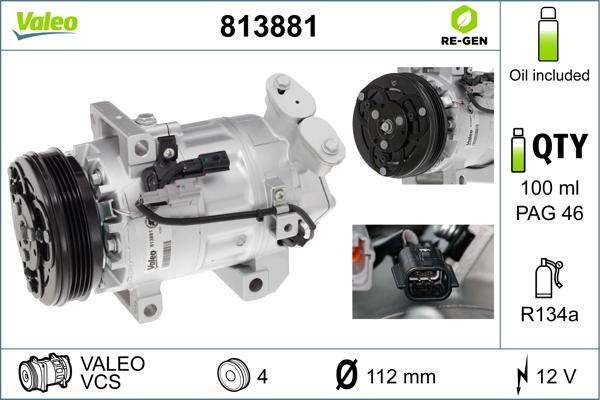 Valeo 813881 - Компресор, кондиціонер avtolavka.club