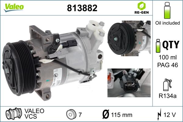 Valeo 813882 - Компресор, кондиціонер avtolavka.club