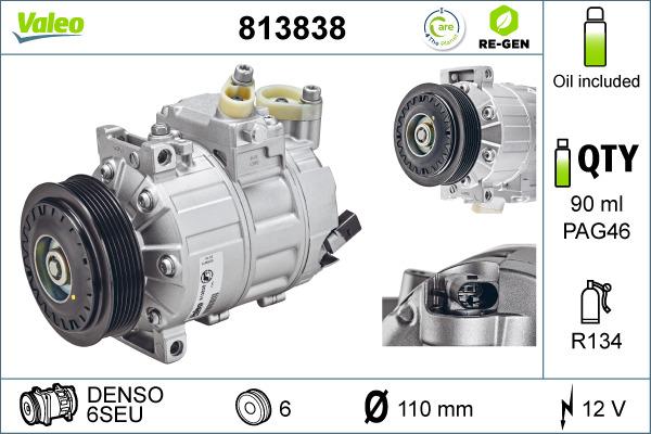 Valeo 813838 - Компресор, кондиціонер avtolavka.club