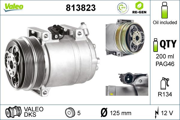 Valeo 813823 - Компресор, кондиціонер avtolavka.club