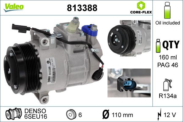 Valeo 813388 - Компресор, кондиціонер avtolavka.club