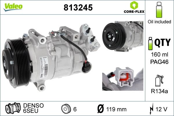 Valeo 813245 - Компресор, кондиціонер avtolavka.club