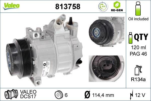 Valeo 813758 - Компресор, кондиціонер avtolavka.club