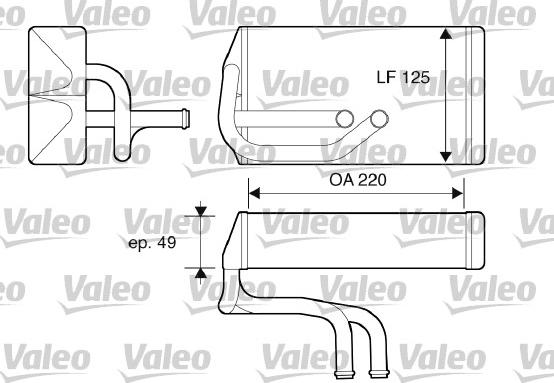 Valeo 812070 - Теплообмінник, опалення салону avtolavka.club