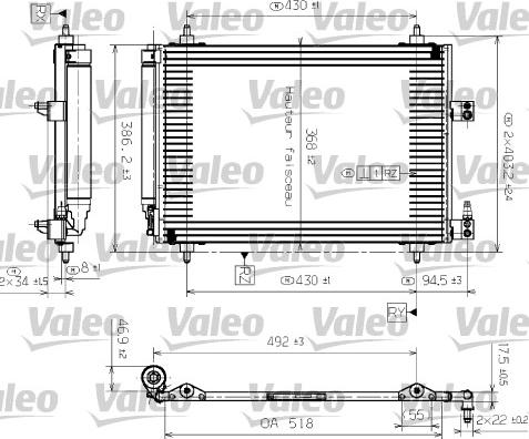 Valeo 817464 - Конденсатор, кондиціонер avtolavka.club