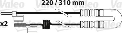 Valeo 882339 - Сигналізатор, знос гальмівних колодок avtolavka.club