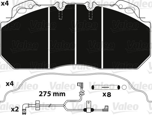 Valeo 882218 - Гальмівні колодки, дискові гальма avtolavka.club