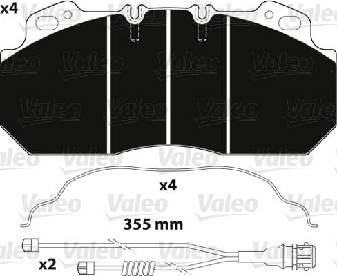 Valeo 882217 - Гальмівні колодки, дискові гальма avtolavka.club