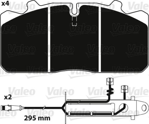 Valeo 882238 - Гальмівні колодки, дискові гальма avtolavka.club