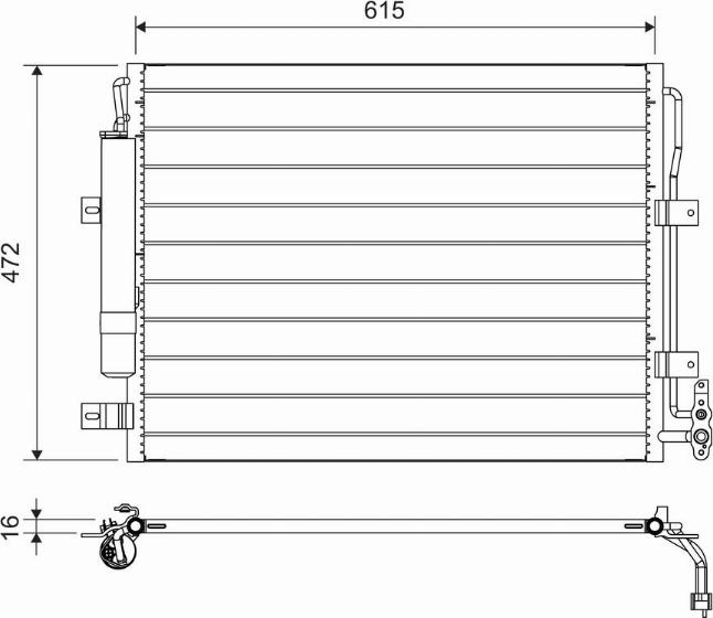 Valeo 822695 - Конденсатор, кондиціонер avtolavka.club