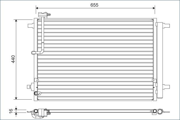 Valeo 822633 - Конденсатор, кондиціонер avtolavka.club