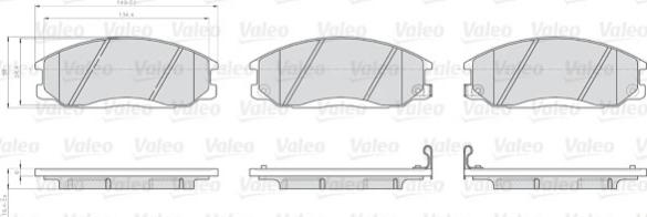 Valeo 873569 - Гальмівні колодки, дискові гальма avtolavka.club