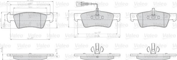 Valeo 873367 - Гальмівні колодки, дискові гальма avtolavka.club