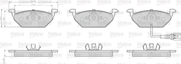 Valeo 872974 - Гальмівні колодки, дискові гальма avtolavka.club