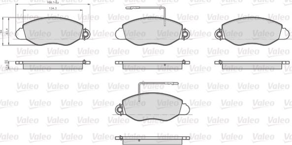 Valeo 872432 - Гальмівні колодки, дискові гальма avtolavka.club