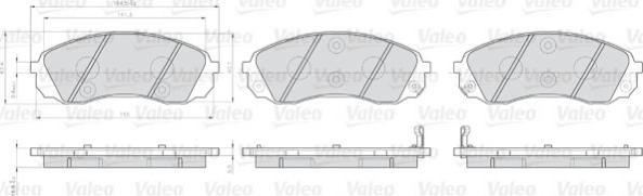 Valeo 872597 - Гальмівні колодки, дискові гальма avtolavka.club