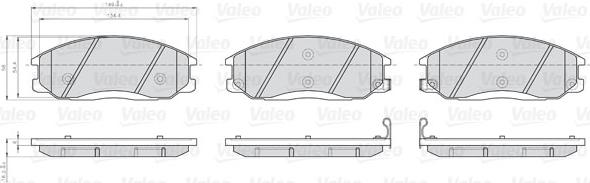 Valeo 872569 - Гальмівні колодки, дискові гальма avtolavka.club